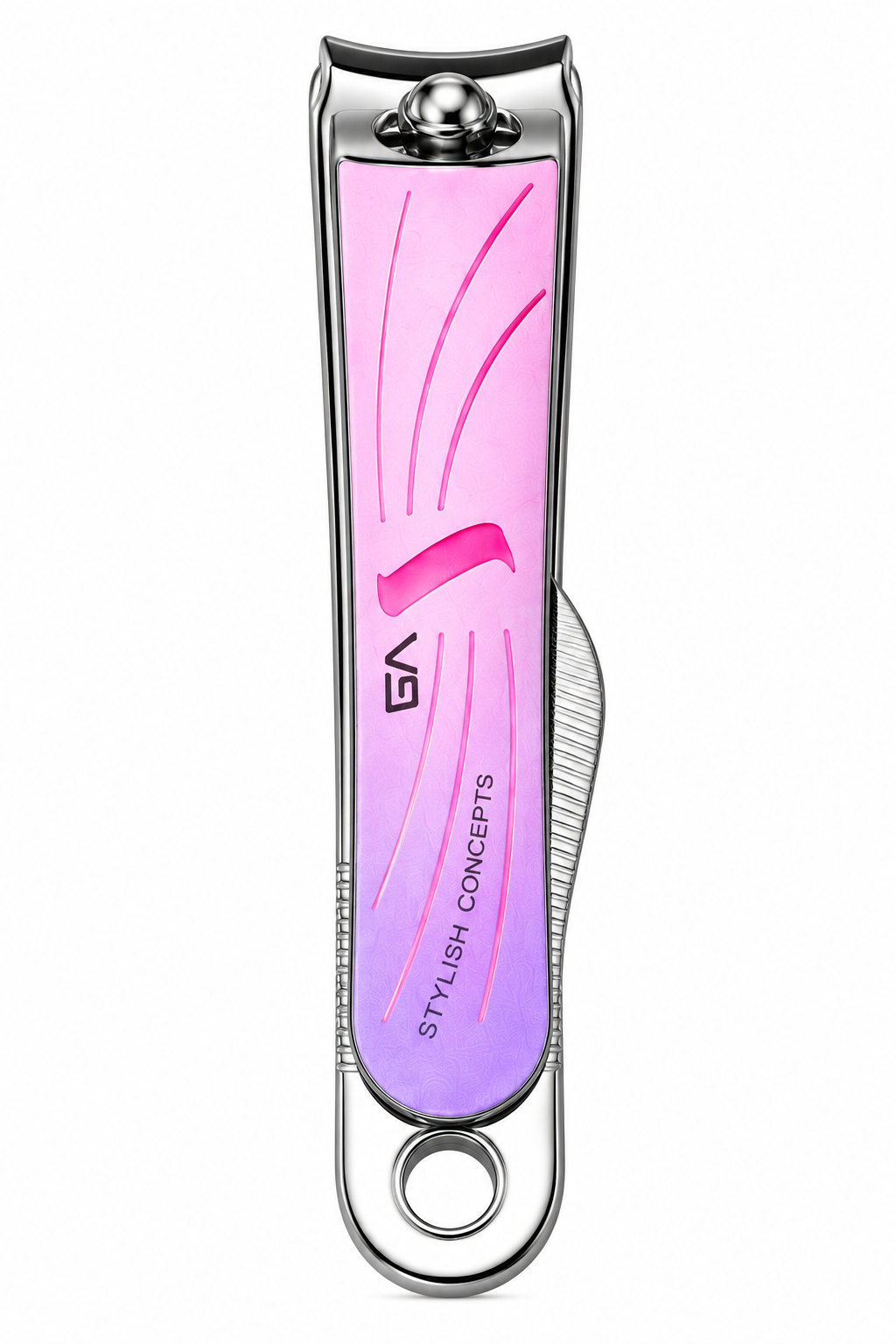 Stainless Steel Nail Cutter with Stylish Printed Handle | Compact Nail Clipper for Everyday Grooming - VT861-1 - Image 4