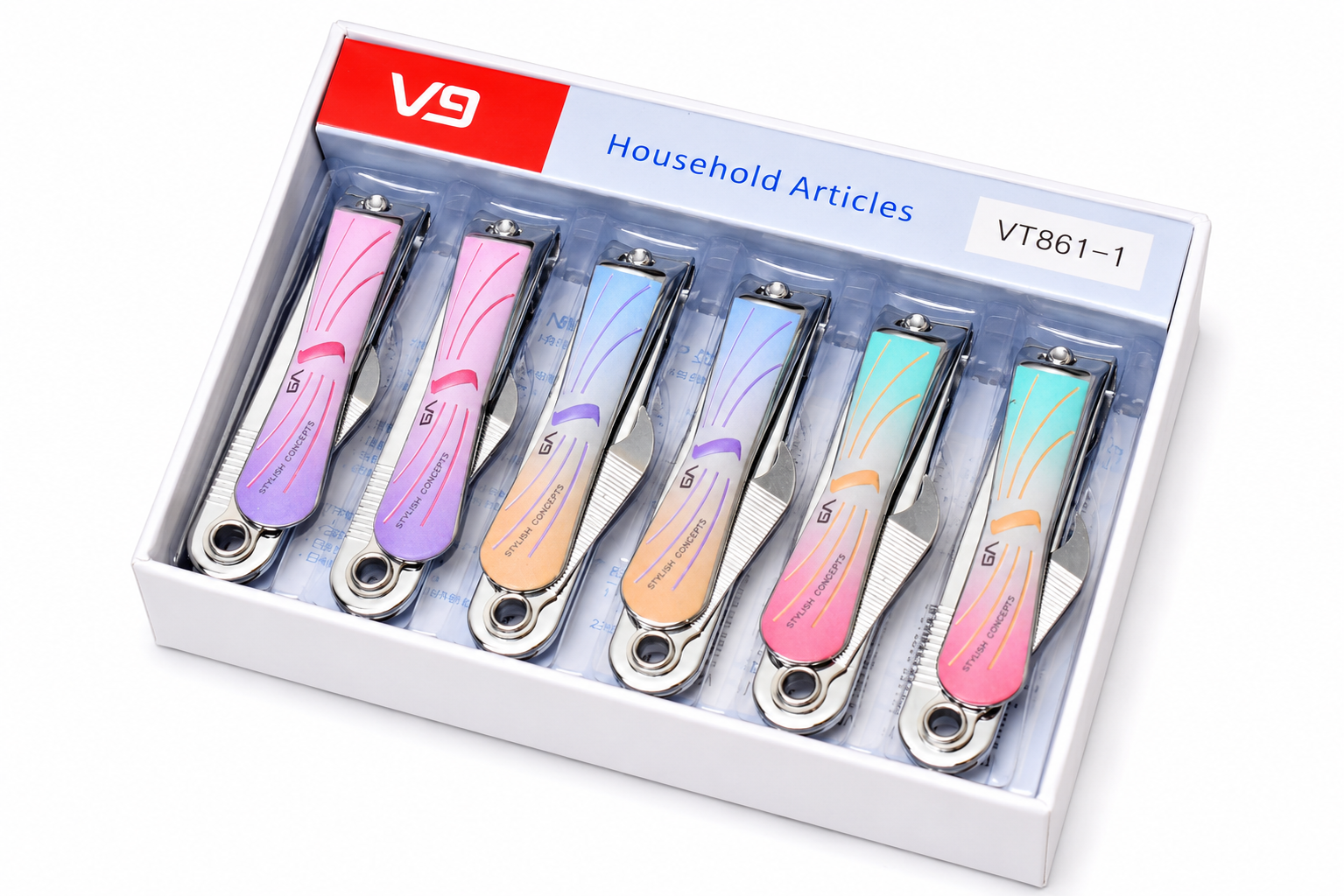 Stainless Steel Nail Cutter with Stylish Printed Handle | Compact Nail Clipper for Everyday Grooming - VT861-1 - Image 5