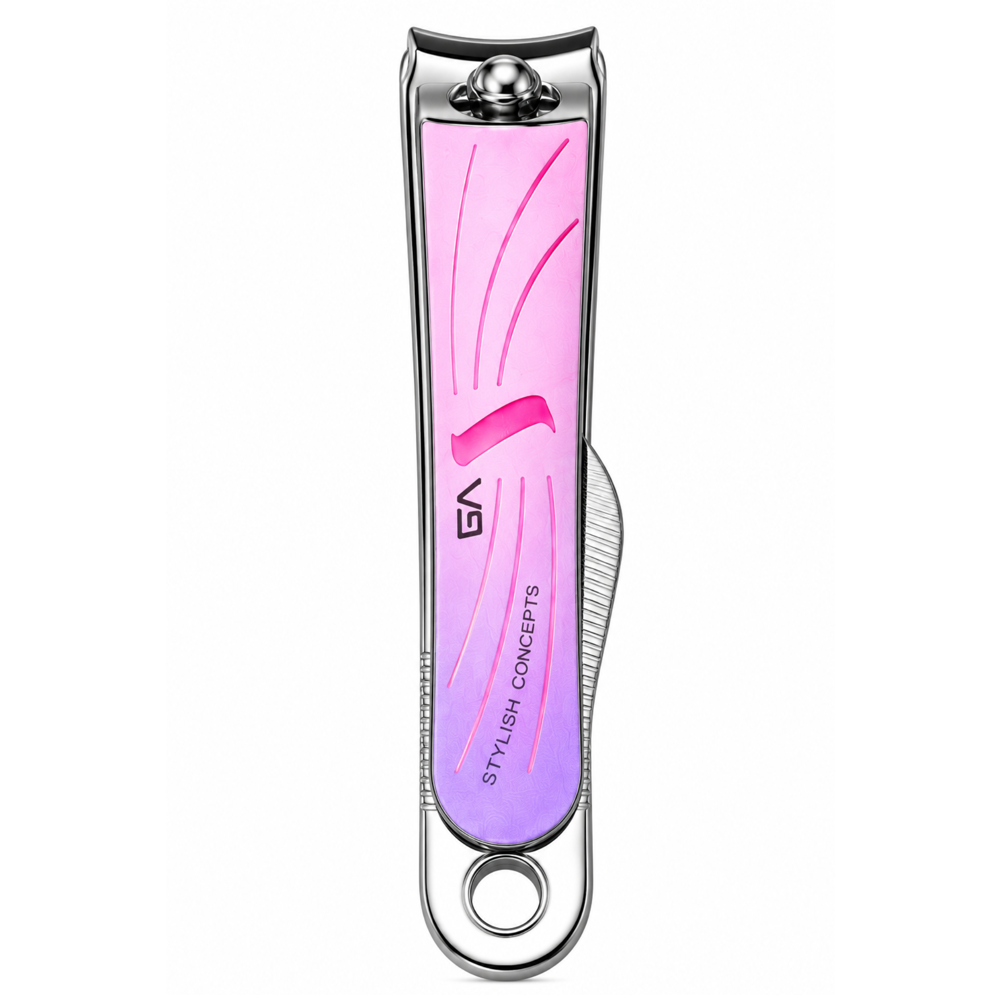 Stainless Steel Nail Cutter with Stylish Printed Handle | Compact Nail Clipper for Everyday Grooming - Image 1
